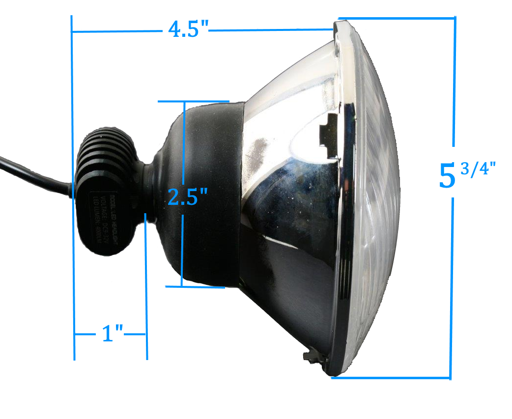 Classic 53/4" Hi/Lo Beam LED Headlight Kit