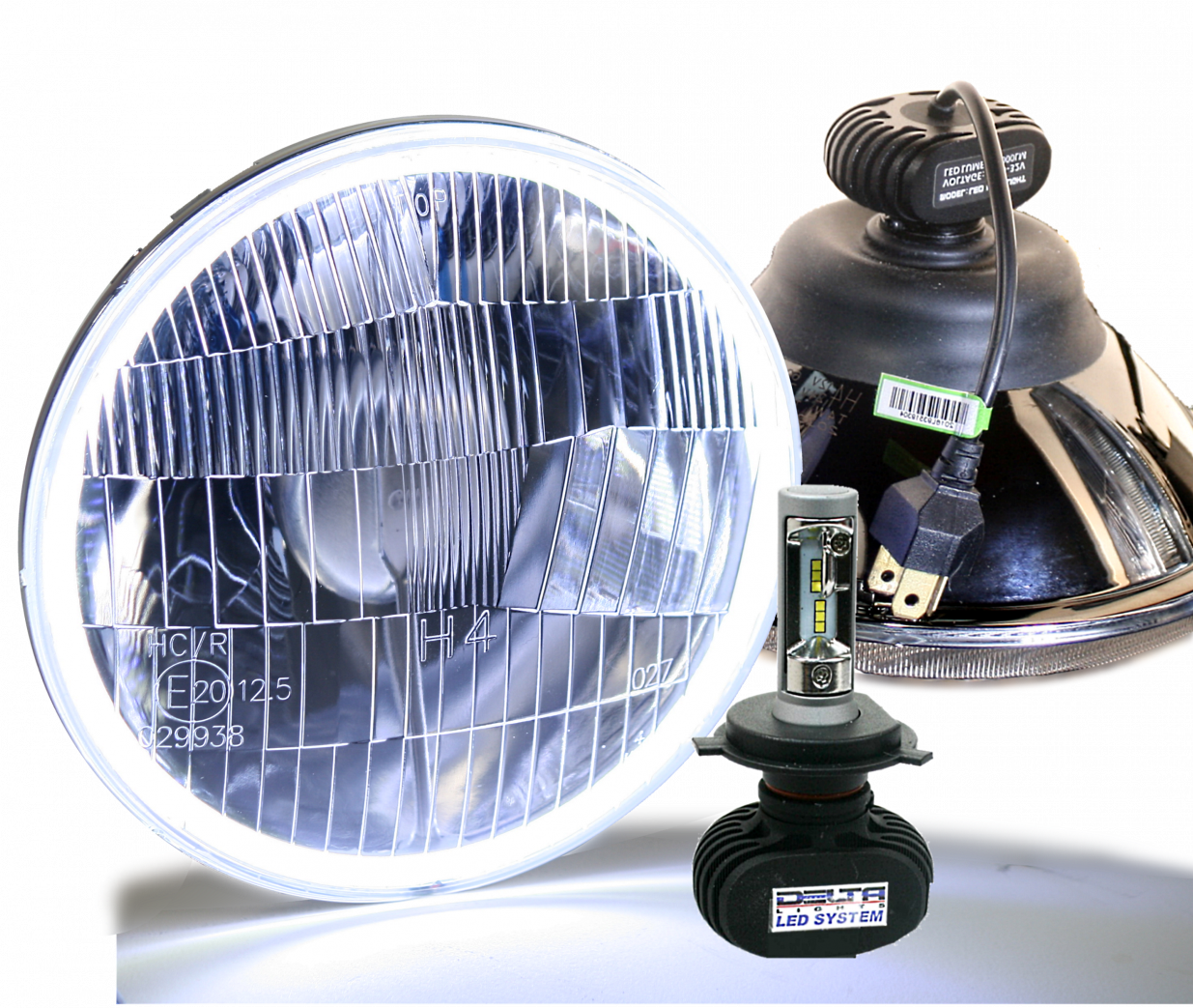 Classic 53/4" Halo Hi/Lo LED Headlight Kit