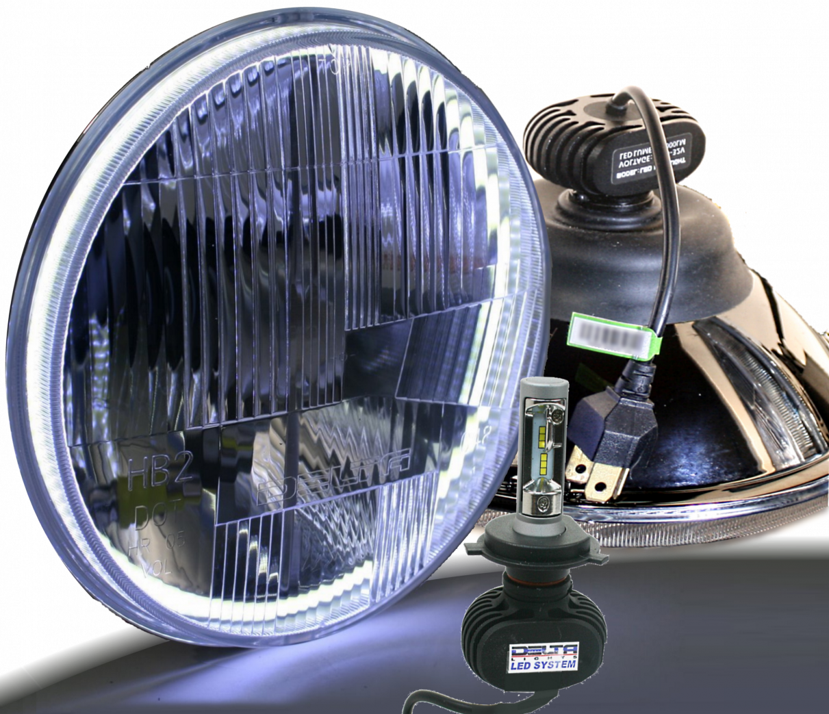 7" Switchback HALO LED Headlight Kit (9007)