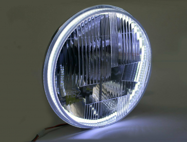 Classic 7" Xenon Headlight with LED Halo (SINGLE)