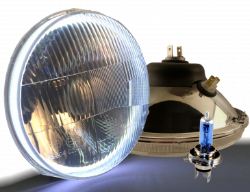 Classic 7 inch Xenon Headlight Set with HALOs & Blinkers