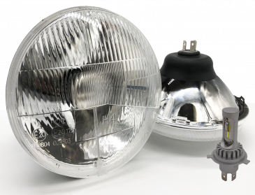 Classic 7" LED Headlight With Green LED Mood Light (SINGLE)