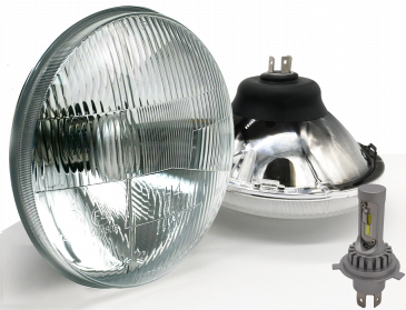 Classic 7" LED Headlight With Green LED Mood Light (SINGLE)