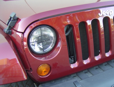 QUAD-BAR XENON HEADLIGHT KIT W/RED LEDS FOR JEEP JK (PAIR)