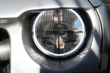 Quad-Bar Armored HALO LED Headlight Kit With LED Blinkers