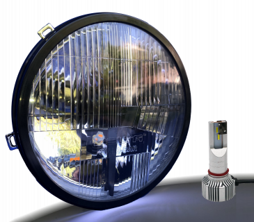 Quad-Bar Armored LED Headlights with LED DRL