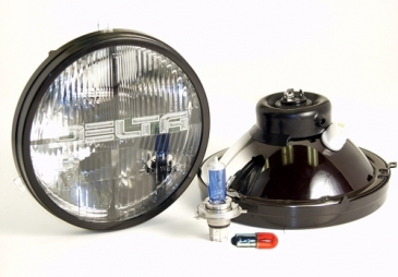 Quad-Bar Armored Xenon Headlight Set with Amber City Lights -JEEP TJ PAIR