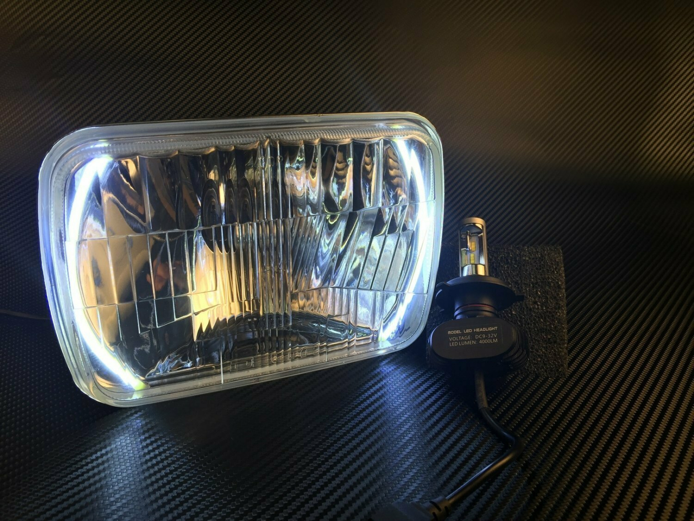 Rectangular (5" x 7") Halo LED Headlight Kit