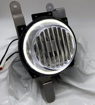 4.5" Round Universal Switchback Halo LED Bumper Fog Light Kit