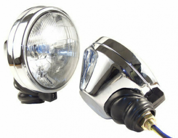 550 Series H I D  Hi Lo  Light Kit - Chrome  Steel Housing 