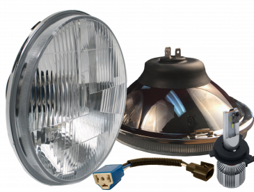 LED Headlight Kit with Lens Defrost Heating Element for H13 Jeep JK PAIR