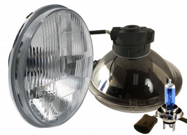 WATERPROOF 7" Xenon Headlights with City Light for 9007 Hummer PAIR