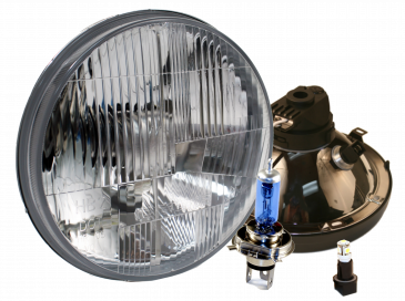 WATERPROOF 7" Xenon Headlights With City Light For 9007 Hummer PAIR