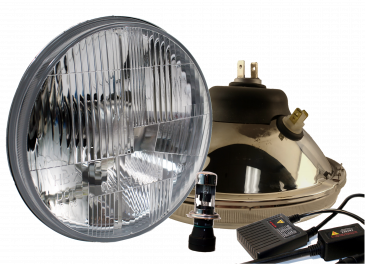 Universal 7" Hi/Lo HID Headlight set with City Lights (PAIR)