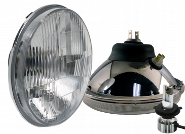 7 Inch  LED HEADLIGHTS W  MOOD LIGHT GREEN