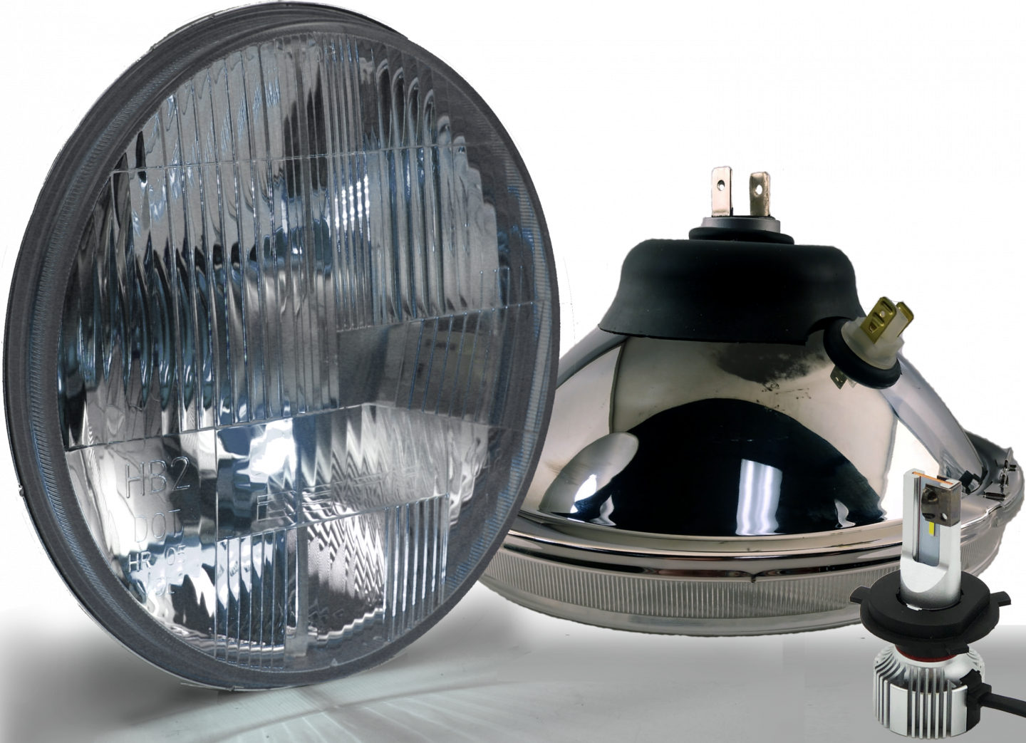 DRL LED DAYTIME RUNNING LIGHTS-PAIR 7 LED LAMPS-WATERPROOF  MRC3