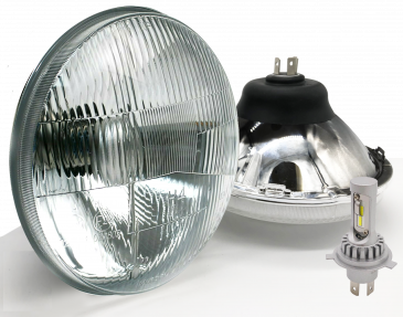 D.O.T. Compliant Classic 7 Hi-Lo LED Headlight Set with Amber City