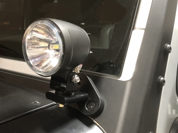 Jeep JK T-Bracket Bullet LED Driving Light Kit with Amber HALOs (PAIR)