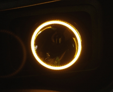 Jeep JK T-Bracket Bullet LED Driving Light Kit With Amber HALOs (PAIR)