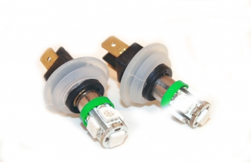 HIGH OUTPUT 5-SMD LED BULBS -GREEN (BA9S)