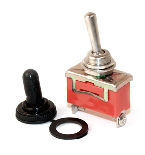 Switch - Toggle On Off Switch - Metal w Rubber Boot