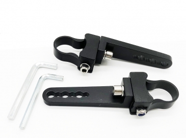 1" Roof Rack Bar Mount Light Bracket Set