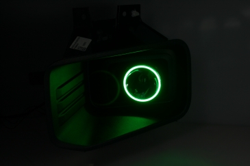 BULLET LED Fog Light Kit W/ Green HALO (PAIR)