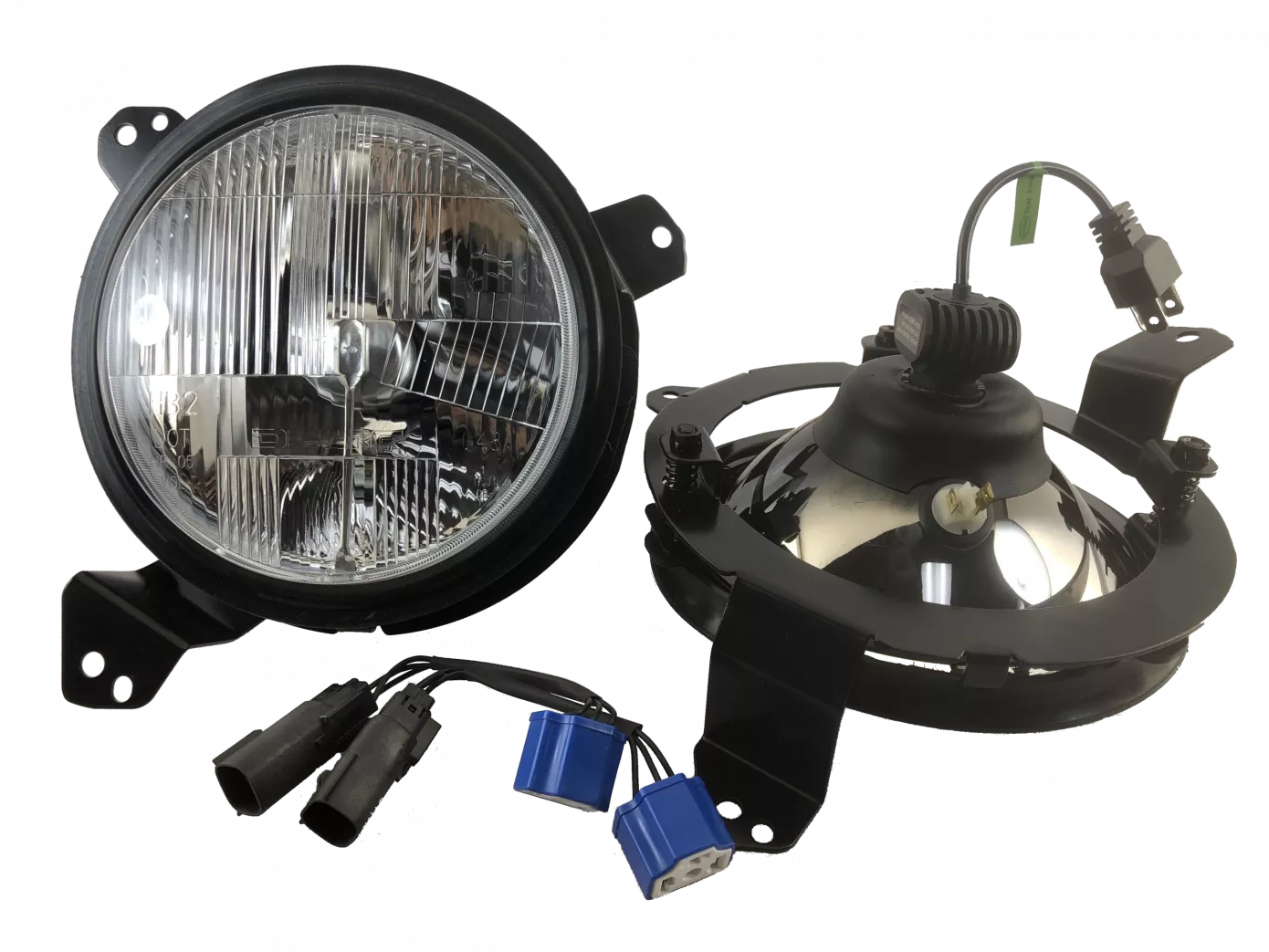 Quad-Bar Armored LED Headlight Kit With Automatic Lens Warmer (PAIR)