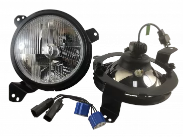 Quad-Bar Armored LED Headlight kit with automatic lens warmer (PAIR)
